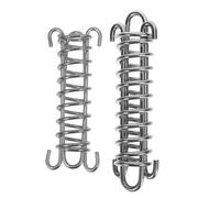 MINAOLULUS Laisse Élastique Amortisseur pour Grands Chiens en Acier Inoxydable 304, 2pcs, pour Promenade et Course Printemps, Résistance et Confort Assurés