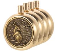 MINAOLULUS Lapin du Zodiaque Chinois Surface Lisse et Agréable Toucher, Style Vintage Rétro 4 Breloques en Cuivre Or pour Projets D'art DIY et Présents Personnalisés
