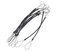 MINAOLULUS Lot de 10 Cordons Anti-perte pour Stylets Tactiles Ressort, Corde Élastique en Plastique Noir 1,2 Mm X 3,5 Mm, Longueur Totale 200 Mm, Lanière Pratique pour Bureau et Tablette