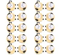 MINAOLULUS Lot de 10 Pinces à Pantalon Taille sans Couture Jaunes Boutons Mouton Amovibles, Outil de Réglage pour Resserrer la Taille des Jeans, Ajusteur Pratique pour Jeans