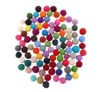 MINAOLULUS Lot de 100 Boules de Feutrine de Laine Multicolores 2 Cm, Matériaux pour Décoration DIY, Accessoires pour Fabrication de Barrettes, Loisirs Créatifs et Couture Couleur Aléatoire