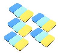 MINAOLULUS Lot de 15 Mini Gommes à Sec en Feutre pour Tableau Blanc et Tableau Noir, 3 Couleurs pour Bureau, École et Garçon et Filles, Effaceurs Polyvalents Réutilisables et Portables