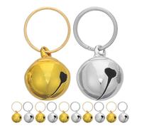 MINAOLULUS Lot de 16 Clochettes en Métal pour Collier de Petit Chien, Accessoire Chic et Confortable, Couleurs Or et Argenté, pour Dressage et Sécurité