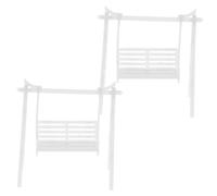 MINAOLULUS Lot De 2 Balançoires Miniatures : Accessoires Décoratifs pour Maison De Poupée À L'échelle 1:50, Mini Balançoires Suspendues, Meubles Décoratifs, Accessoires De Décoration