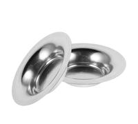 MINAOLULUS Lot de 2 Coupelles Bougie Rondes en Acier Inoxydable, Plateau à Cire de Rechange Réutilisable, pour Huiles Essentielles et Aromathérapie