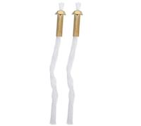 MINAOLULUS Lot de 2 Mèches en Cuivre pour Lampe à Pétrole, Tubes en Cuivre Épais, Mèche de Coton Compatible pour Lanternes à Huile, Remplacement, Combustion Stable et Régulière, Usage