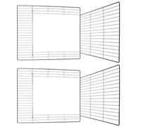 MINAOLULUS Lot de 2 Panneaux de Porte pour Cage D’Animaux 35,5 X 45,5 Cm en Grillage Métallique Robuste, Porte de Cage avec Ouverture Sécurisée, Accessoire pour Enclos Intérieur et