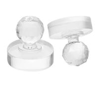 MINAOLULUS Lot de 2 Petits Pilons Transparents Ø30mm en Acrylique pour Broyer Pigments et Peinture à L'huile, Aquarelle et Acrylique, Outil Manuel de Mélange Peinture pour Artistes