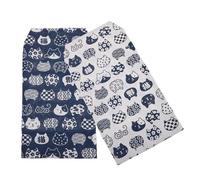 MINAOLULUS Lot de 2 Pochettes en Tissu Lavable pour Livres A5 Motif Chat Japonerie, Couverture Réutilisable et Souple, Étui de Protection pour Cahiers, Carnets de Croquis et Albums