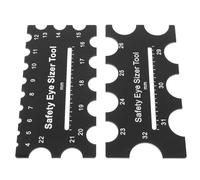 MINAOLULUS Lot de 2 Règles de Mesure pour Œil de Poupée en Plastique Résistant, Outil D’Installation pour Yeux de Sécurité, Calibrage Précis pour Loisirs Créatifs et Fabrication de Peluches