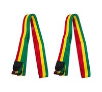 MINAOLULUS Lot de 2 Sangles Réglables pour Djembé en Coton Arc-en-ciel, Ceinture de Tambour Africain Confortable et Solide, Accessoire de Percussion pour Instrument de Musique D’extérieur