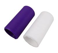 MINAOLULUS Lot de 2 Tunnels Pliables Extensibles en Plastique Blanc et Violet pour Petits Animaux, Tunnel de Jeu ’agilité pour Hamsters, Lapins et Cobayes, Accessoires D’Habitat Interactifs