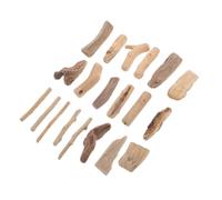 MINAOLULUS Lot de 20 Blocs de Bois Flotté Naturel Polis 3-20 Cm, 2-10 G Chacun, Décoration D’Aquarium et Loisirs Créatifs, Bois Flotté pour Sculpture et Artisanat, Accessoire Décoratif