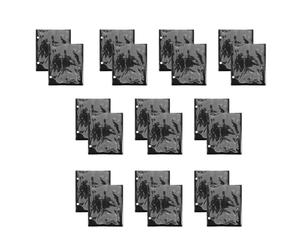 MINAOLULUS Lot de 20 Pochettes à Rabat Pvc Imperméables avec 2 Perforations, Format Classeur, pour Partitions Musicales Piano Guitare Violon, Dossier Chœur Noir, Rangement Partitions Facile