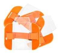 MINAOLULUS Lot de 3 Porte-badges Élastiques pour Brassards Étui Pvc Transparent, Sangle Réglable pour Badge D'identification, Protège-cartes Léger et Pratique pour Usage Professionnel