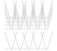 MINAOLULUS Lot de 5 Bandes Anti-Oiseaux Inoxydables 25 Cm 20 Piques, Dissuasion pour Pigeons et Écureuils, Protection Extérieure pour Jardin, Balcon et Terrasse, Accessoires de Jardinage