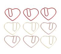 MINAOLULUS Lot de 50 Trombones Métalliques de Cœur Créatifs pour École et Bureau, pour Scrapbooks et Notes Autocollantes Couleur Aléatoire