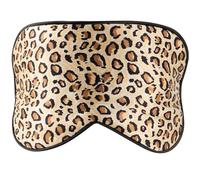 MINAOLULUS Masque de Nuit en Soie de Imprimé Léopard Confortable pour Sommeil et Relaxation Yeux Sensibles