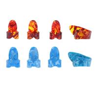 MINAOLULUS Médiators pour Guitare Main Droite en Celluloïd, Jeu 2 Pièces Pouce et Index, Plastique Léger, Couleurs Bleu Clair et Écaille, Accessoires pour Protection et Précision du Jeu