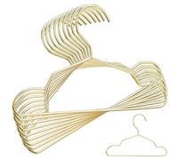 MINAOLULUS Mini Cintres et Prévient la Déformation en Acier Doré Lot de 10 Design Antidérapant pour Vêtements d'animaux pour Placard Intérieur de Propriétaire d'animaux