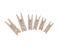 MINAOLULUS Mini Pinces à Linge Stables et Peinturables Lot de 100 en Bois Naturel 3cm pour Photos et Décorations Lors de Mariages ou Vitrines de Maisons de Poupées