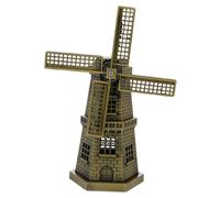MINAOLULUS Modèle D'éolienne en Alliage de Zinc Tournant, Décoration de Table Rétro Bronze, Ornement de Bureau Vintage pour Décoration Intérieure et Présent Original