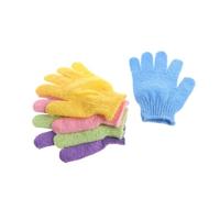 MINAOLULUS Moufles Lanière de Exfoliants 2pcs pour Gommage Corporel en Nylon Extensibles et Verts, Adaptés aux Femmes et Garçon et Filles pour Bain et Spa