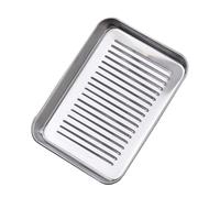 MINAOLULUS Moule à Pâtisserie en Acier Inoxydable Rectangulaire Résistant Haute et Basse Température pour Usage Quotidien et Cuisson de Pizza ou Raviolis