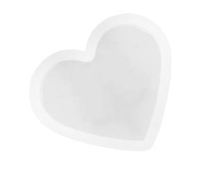 MINAOLULUS Moule à sous-Verres DIY en Silicone Forme Cœur, Grand Modèle 19x13 Cm, Résistant et Lisse, pour Résine Époxy et Créations Artisanales Décoratives