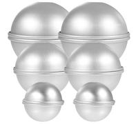 MINAOLULUS Moule Demi-Sphère en Aluminium Lot de 12 pour Bain, Pudding, Chocolat, Mousse Haute Résistance la Chaleur pour Usage Artisanal