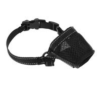 MINAOLULUS Muselière pour Chien Noir en Polyester Respirant Boucle Réglable Anti-aboiement et Anti-Morsure, Taille S à XXL, pour Promenade et Dressage