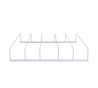 MINAOLULUS Organiseur de Boissons Compartiments Séparés en Alliage D'aluminium Blanc Facile à Assembler et Design Anti-basculement pour Réfrigérateur pour Usage Domestique et Commercial