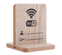 MINAOLULUS Panneau Wifi en Bois pour Table Mot de Passe, Signe Wifi pour Maison et Bureau, Indicateur D’accès Réseau pour Chambres D’amis et Espaces Commerciaux, Panneau Signalétique Solide