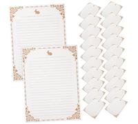 MINAOLULUS Papier à Lettres Multifonction A4 29,7 X 21 Cm, 50 Feuilles Vintage Lignées Blanches, Papier à Écrire Décoratif pour Invitation, Correspondance et Lettres Créatives, Papeterie