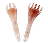 MINAOLULUS Peignes de Massage Guasha pour Cuir Chevelu en Résine, 2 Pièces, Amélioration Circulation Sanguine, Usage Professionnel Domicile