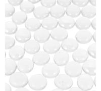 MINAOLULUS Perles de Verre Plates Transparentes 16-19 Mm 1 Kg pour Foyer Extérieur, Décorations Aquarium, Macadam Paysager, Galets pour Jardin et Pot de Fleurs, Pierres Résistantes au Feu