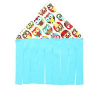 MINAOLULUS Petit Hamac Tente Cachette pour Petits Animaux de Compagnie, Maisonnette Coin pour Hamster, Cochon d'Inde et Lapin, Tissu Doux Franges Bleu et Gris, Accessoire Ludique pour Cage,