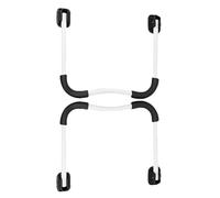 MINAOLULUS Pied de Table Pliable en Fer, Lot de 2, Support Arrondi | Blanc ou Noir, Rangement Facile et Base Antidérapante, pour Bureaux D’école et Tables de Canapé