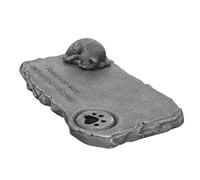 MINAOLULUS Plaque Commémorative Animaux de Compagnie en Résine Pierre Tombale pour Chat et Chien Ornement Décoratif Jardin Extérieur Petite Pierre Tombale Couleur Roche Accessoire Adhésif
