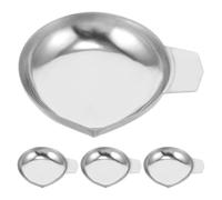 MINAOLULUS Plateau de Pesée pour Balance Bijoutier en Acier Inoxydable, 4 Pièces, Plateau Antistatique pour Peser Pierres Précieuses et Poudre, Accessoire Précis et Solide pour Usage