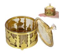 MINAOLULUS Plateau de Service Décoratif en Fer et Plastique pour Aïd, Style Moyen-oriental, pour Servir Fruits Secs et Thé Table à Dîner