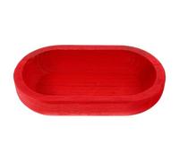 MINAOLULUS Plateau de Service Ovale en Bois Rouge, Grand Format