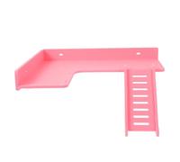 MINAOLULUS Plateforme en Bois pour Hamster Échelle d'escalade, pour Cage à Petits Animaux, Accessoire Rose Deux Niveaux pour Hamster, Cochon D’Inde et Écureuil, Décor D’Habitat pour Jeu