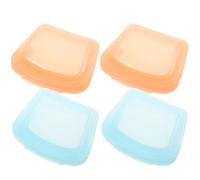MINAOLULUS Pochette à Remède Portable en Silicone Réutilisable 4 Pièces 50ml, Transparente, Étanche pour Voyage, pour Remède et Bouchons D’oreille