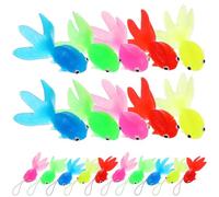 MINAOLULUS Poissons Rouges Artificiels Résistant à Déformation en TPR Lot de 25, Simulation Réaliste pour Décoration D'aquarium pour Décoration de Réservoir ou Événements