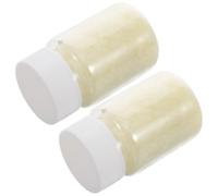 MINAOLULUS Poudre de Flocage Douce et Soyeuse pour Loisirs Créatifs, 2 Flacons 3 MM, Couleur Jaune Féerique, pour Modelage de Peluches et Décorations Artisanales