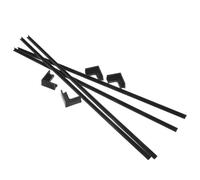 MINAOLULUS Protections d'angle pour Aquarium Noir, Kit 4 Pièces 4 Barres de 50 Cm, Protection Anti-Collision des Bords en Plastique Robuste, Accessoires Sécurisés pour Aquarium et Meuble