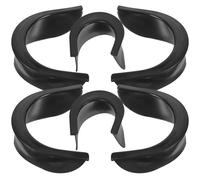 MINAOLULUS Revêtements de Poche de Billard Design Léger Lot de 6 en Plastique Noir Protection Robuste pour Table de Billard pour Jeu