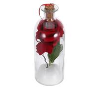 MINAOLULUS Rose Éternelle sous Cloche en Verre 20x7x7 Cm Message Audio Enregistrable, Fleur Stabilisée Blanche pour Saint-Valentin, Fête des Mères et Décoration Intérieure Élégante