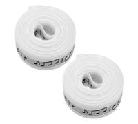 MINAOLULUS Ruban D'emballage Musical 2 Rouleaux 5 Yards Ruban Gros-grain Polyester Blanc et Noir Largeur 2,5 Cm Décorations Présents Fête Noël Bouquets Fleur à Notes de Musique